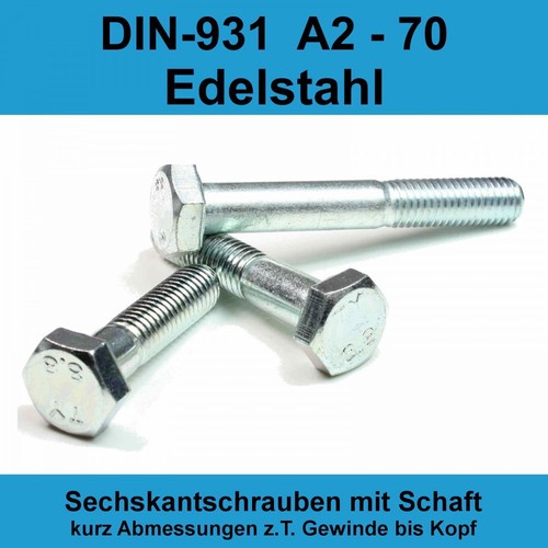 M12 din 931 sechskantschrauben - 931,
